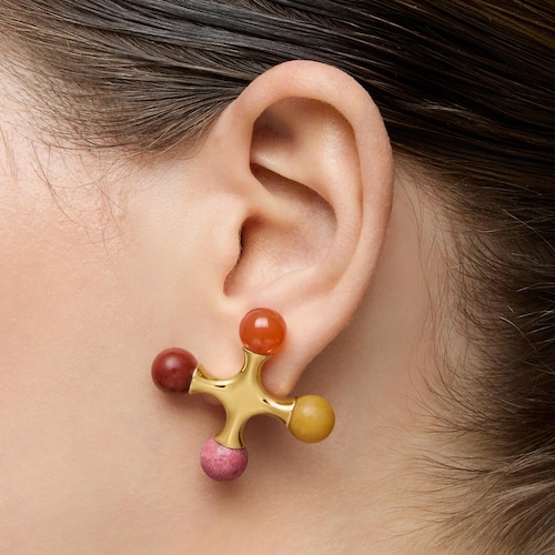 18kt gold plating over silver Earrings with gemstones TOUS X LEA COLOMBO
