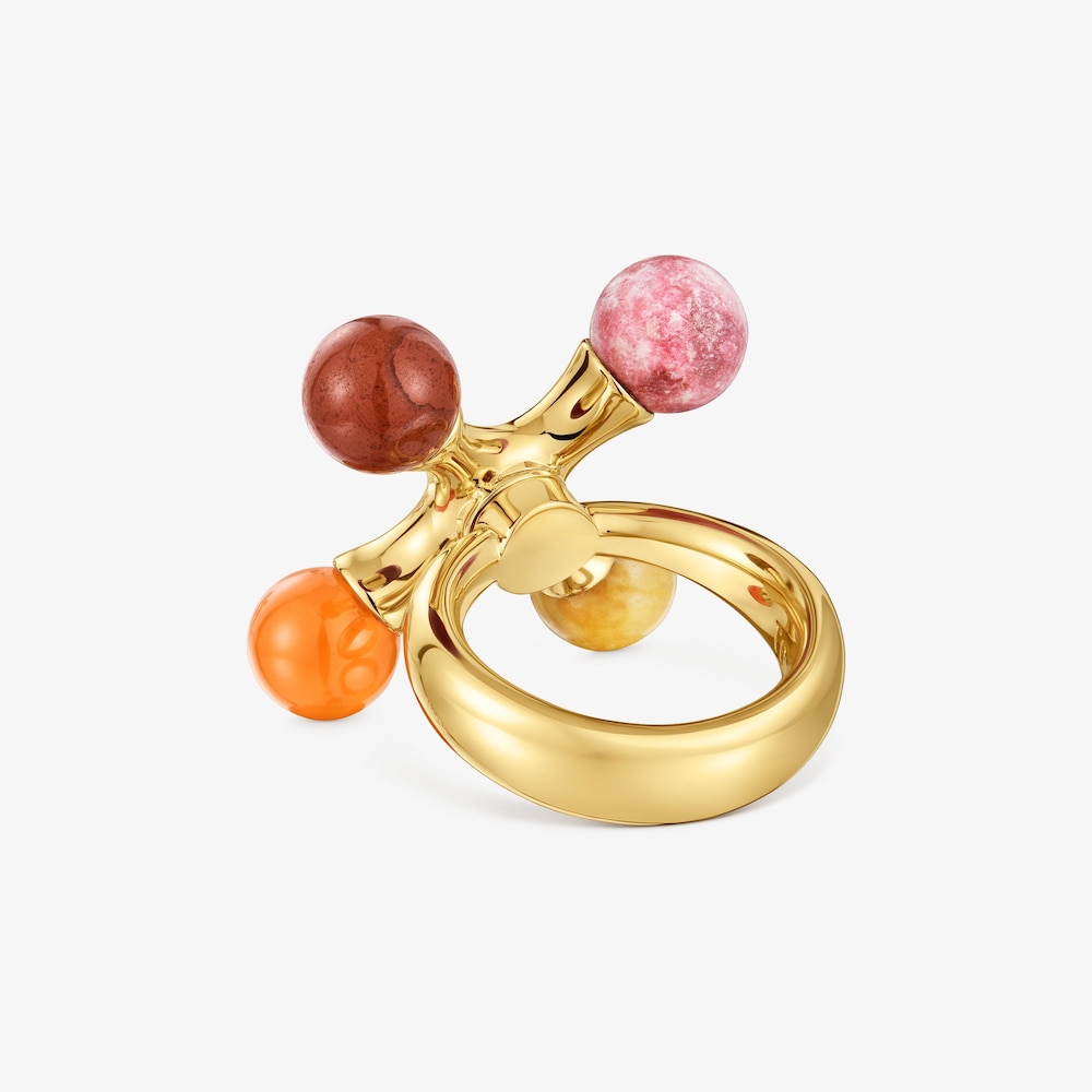 18K gold vermeil Ring with gemstones TOUS X LEA COLOMBO