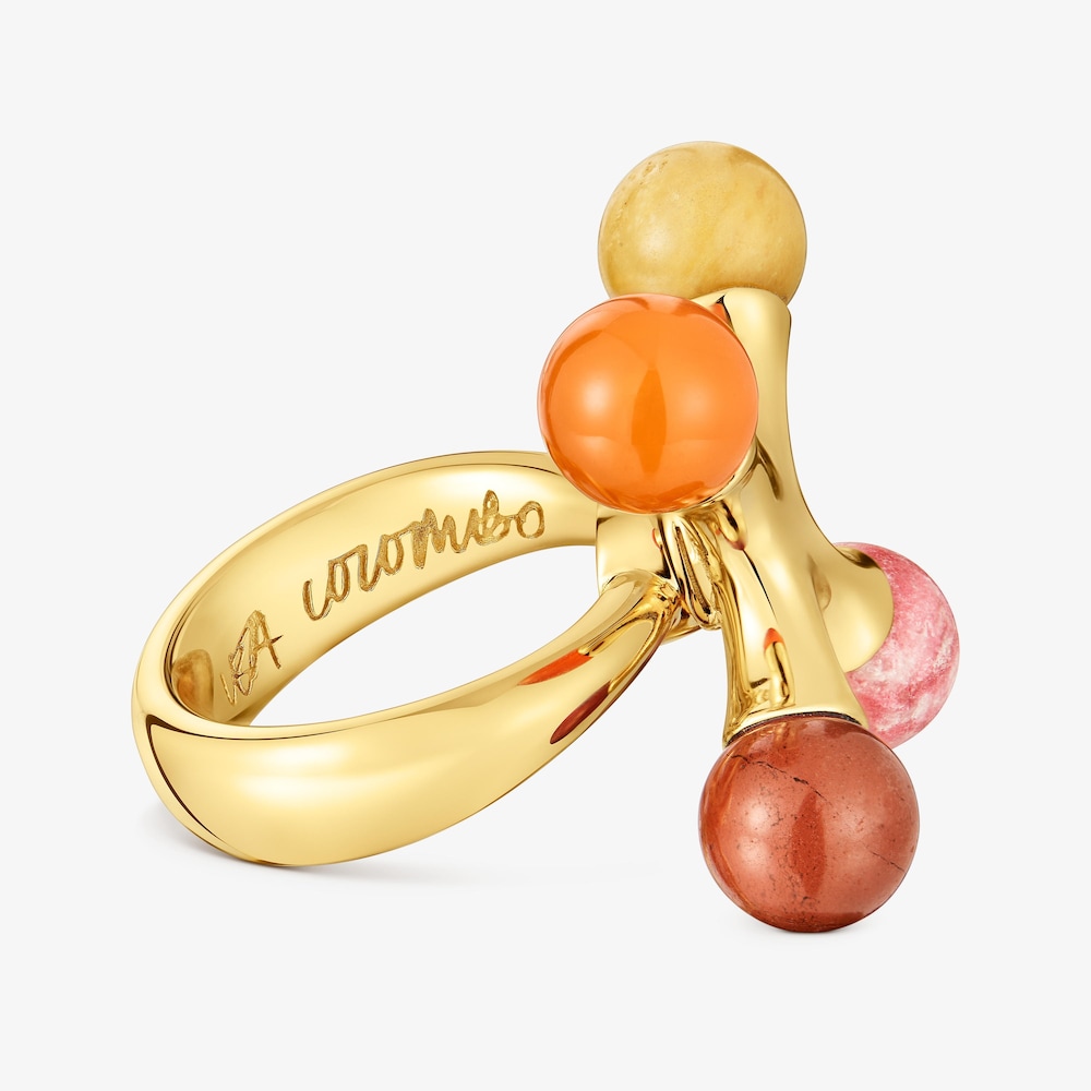 18K gold vermeil Ring with gemstones TOUS X LEA COLOMBO