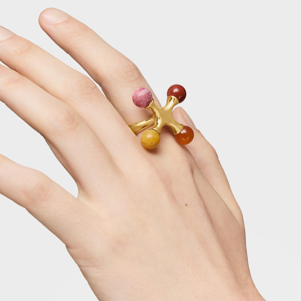 18K gold vermeil Ring with gemstones TOUS X LEA COLOMBO