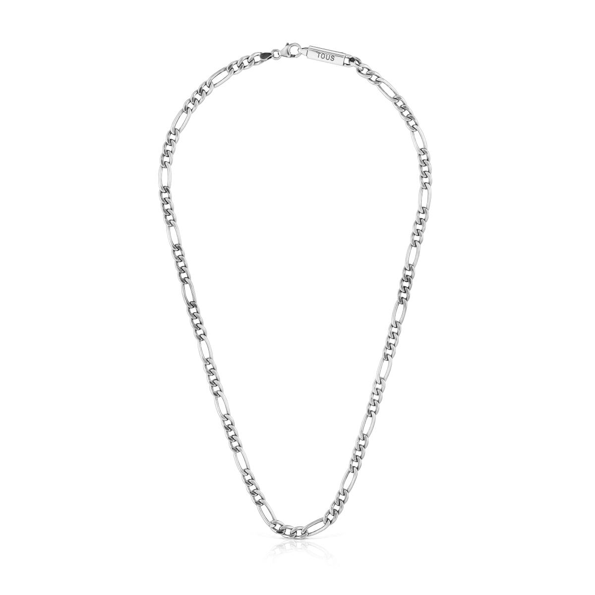 Short aged silver curb chain Necklace TOUS Man