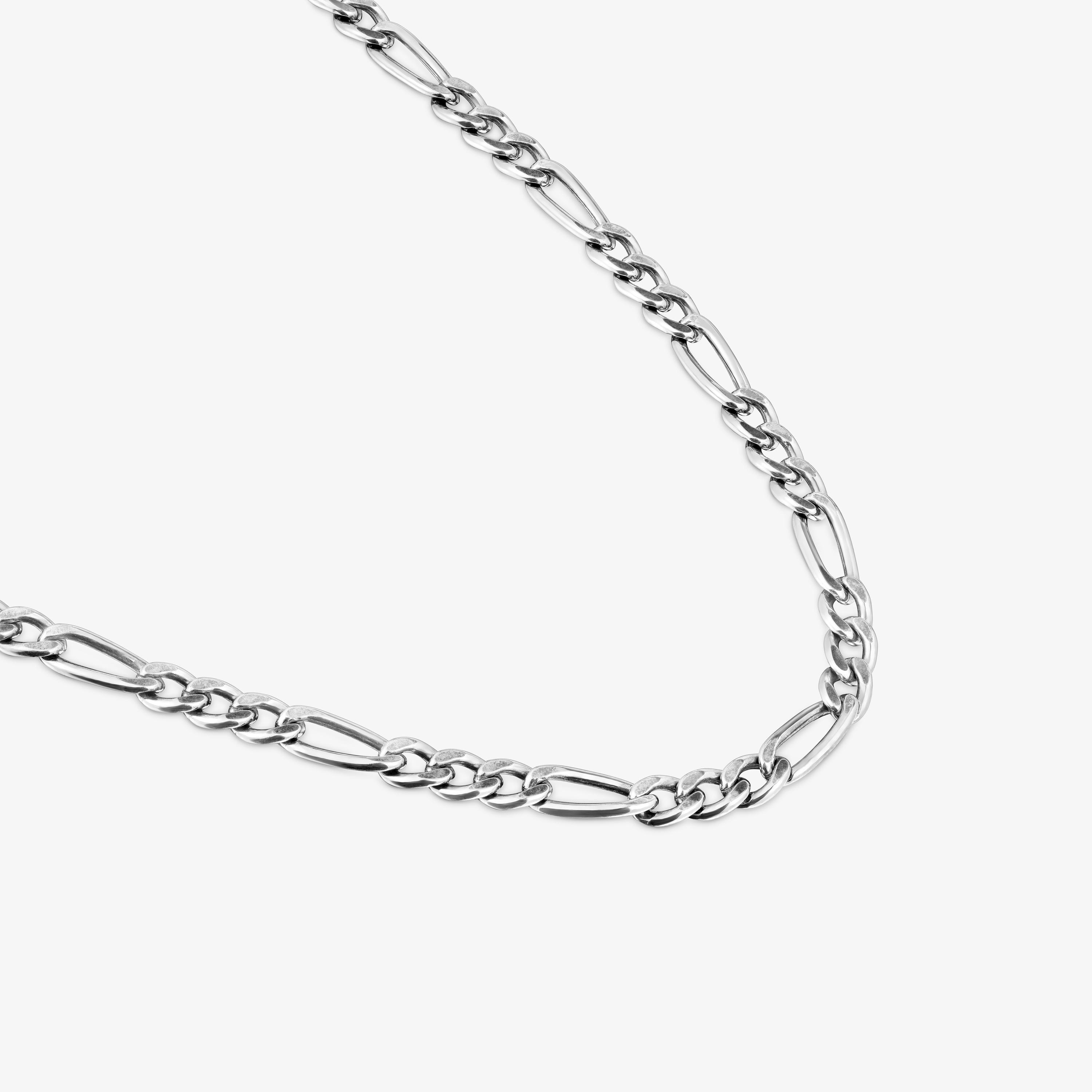 Short aged silver curb chain Necklace TOUS Man
