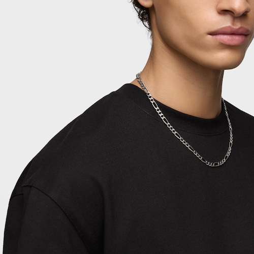 Collar corto cadena barbada de plata envejecida TOUS Man