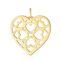 18kt gold plating over silver heart Pendant Medallions