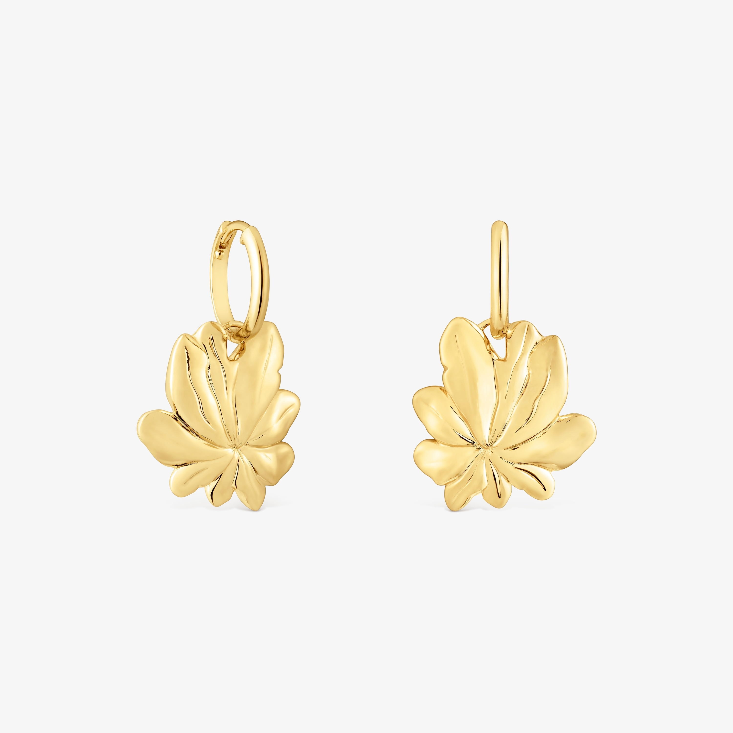 Short 18K gold vermeil Hoop earrings with motif TOUS Yagrumo