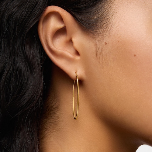 Short 18kt gold plating over silver Hoop earrings with motif TOUS Yagrumo