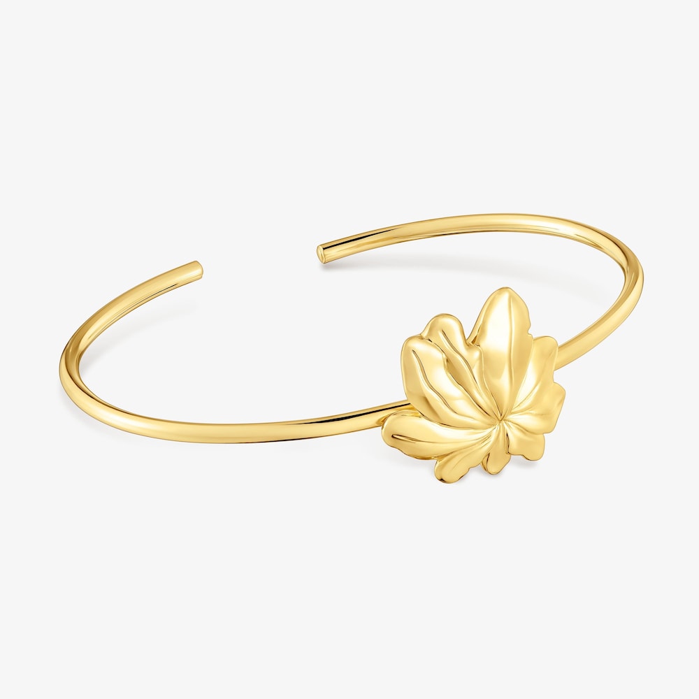 18K gold vermeil Bangle with motif Yagrumo