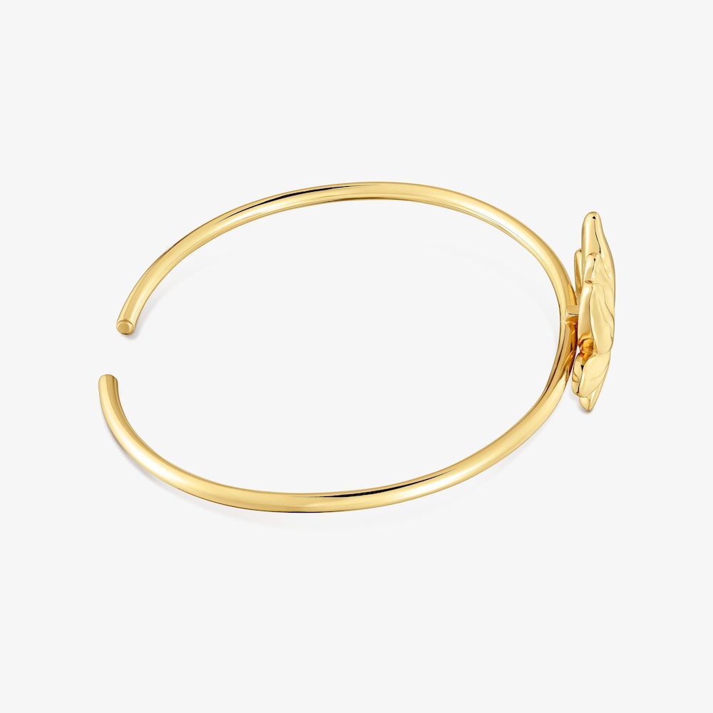 18K gold vermeil Bangle with motif Yagrumo