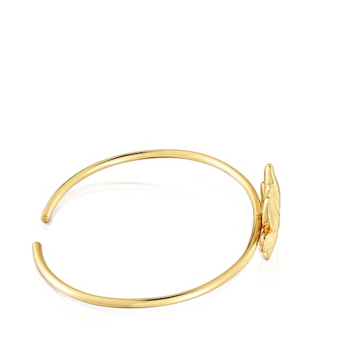 18kt gold plating over silver Bangle with motif Yagrumo