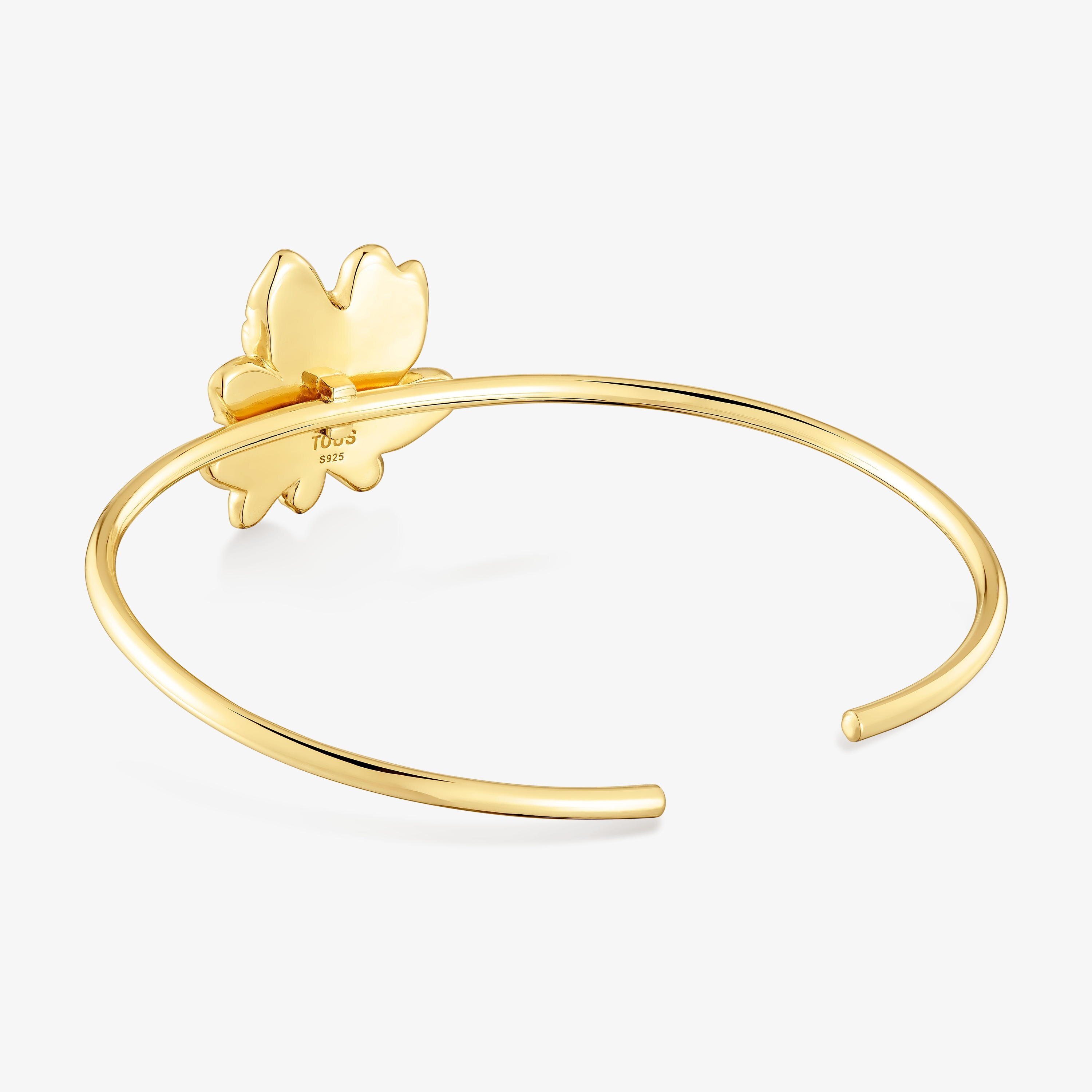 18K gold vermeil Bangle with motif Yagrumo