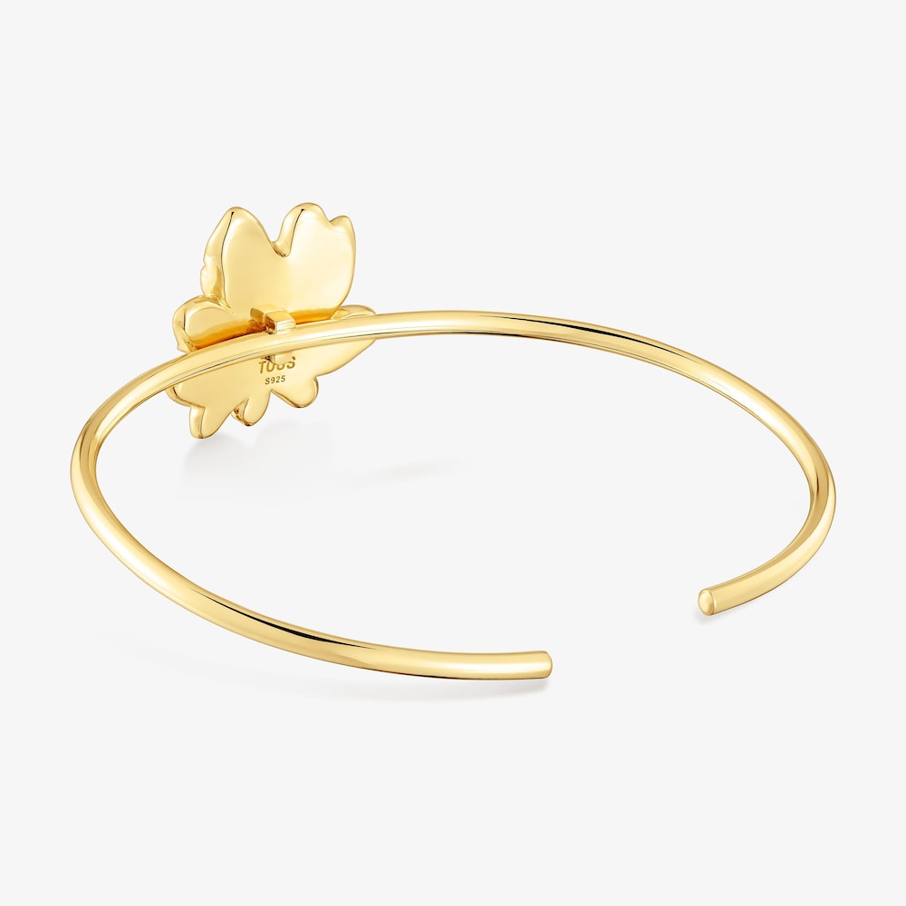 18K gold vermeil Bangle with motif Yagrumo