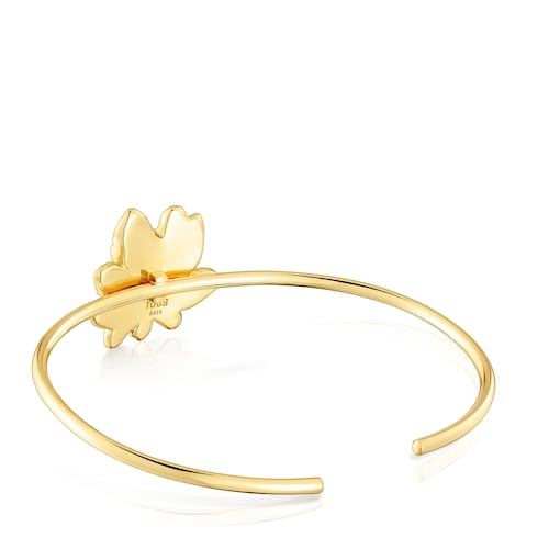 18kt gold plating over silver Bangle with motif Yagrumo