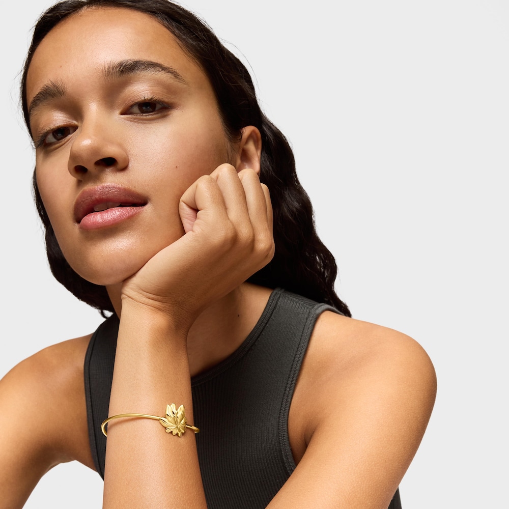 18K gold vermeil Bangle with motif Yagrumo