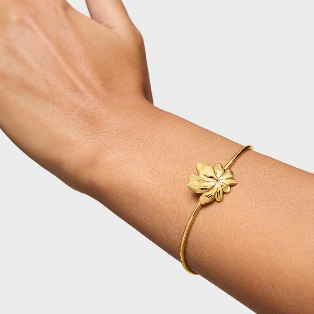 18K gold vermeil Bangle with motif Yagrumo