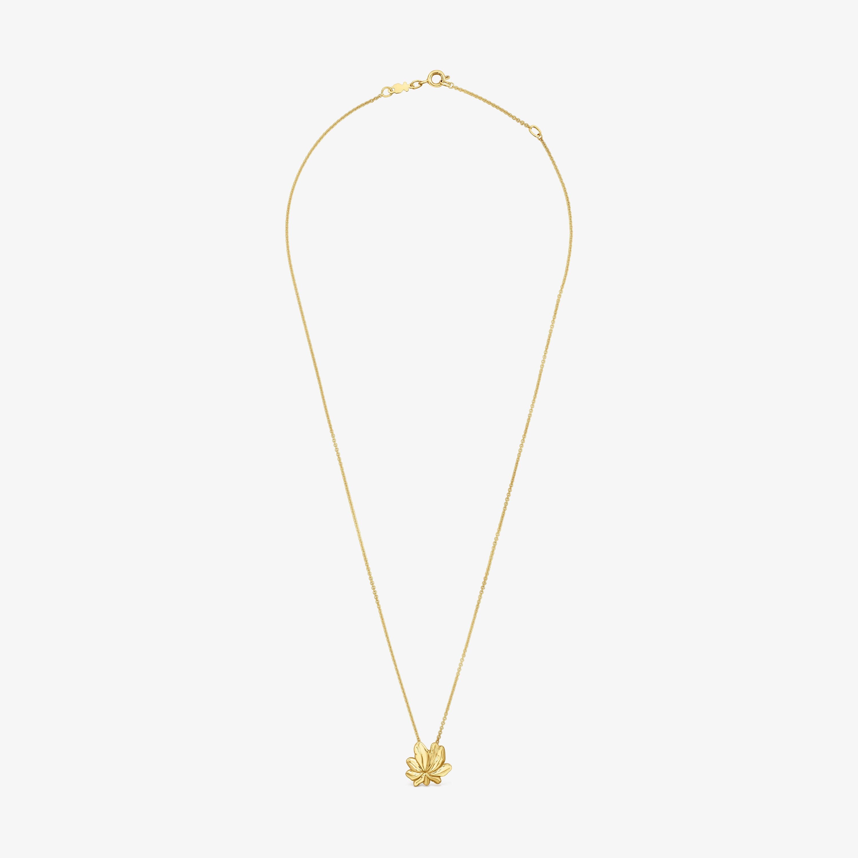 Short 18K gold vermeil Necklace with motif Yagrumo