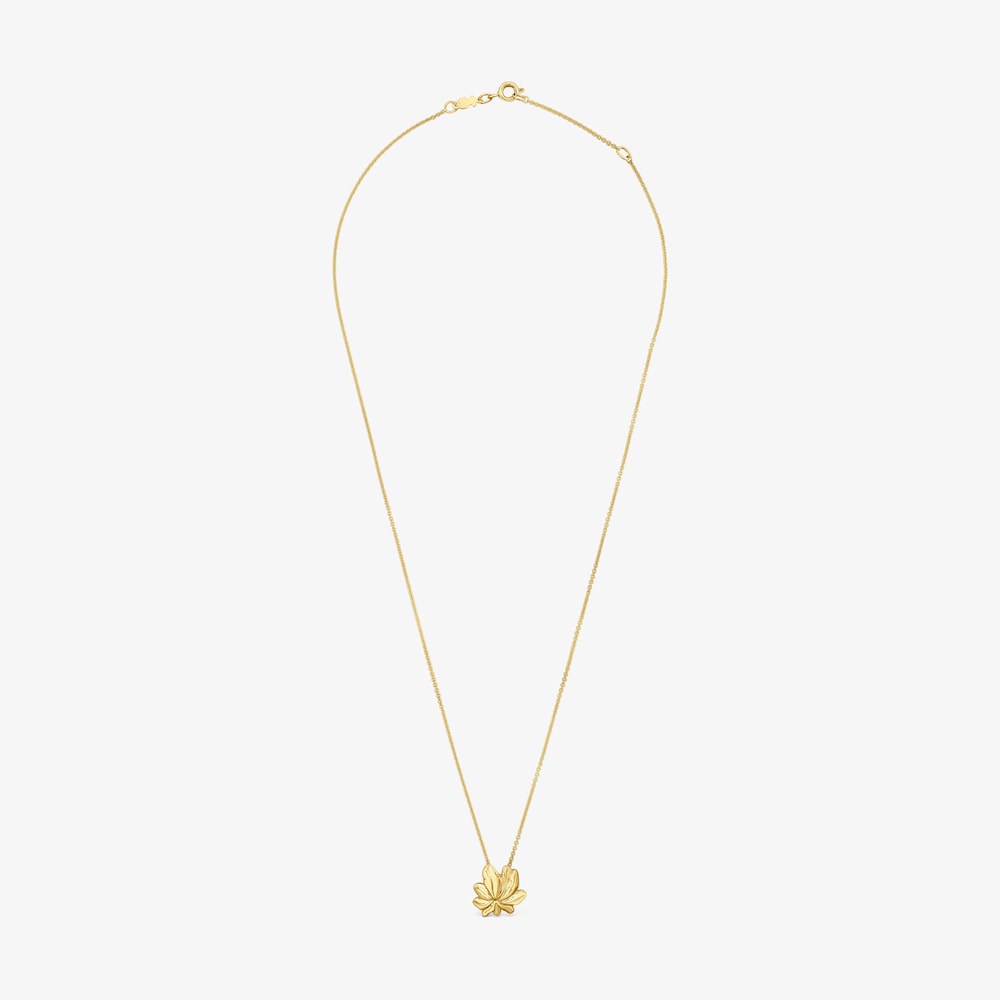 Short 18K gold vermeil Necklace with motif Yagrumo
