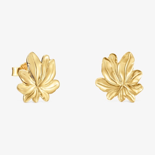 18K gold vermeil Earrings with motif Yagrumo