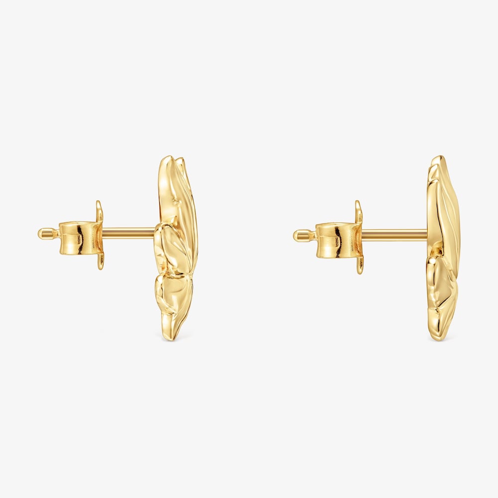 18K gold vermeil Earrings with motif Yagrumo