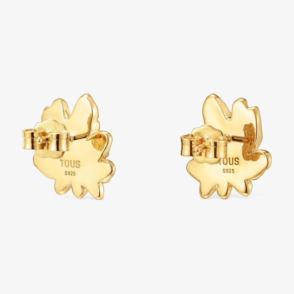 18K gold vermeil Earrings with motif Yagrumo
