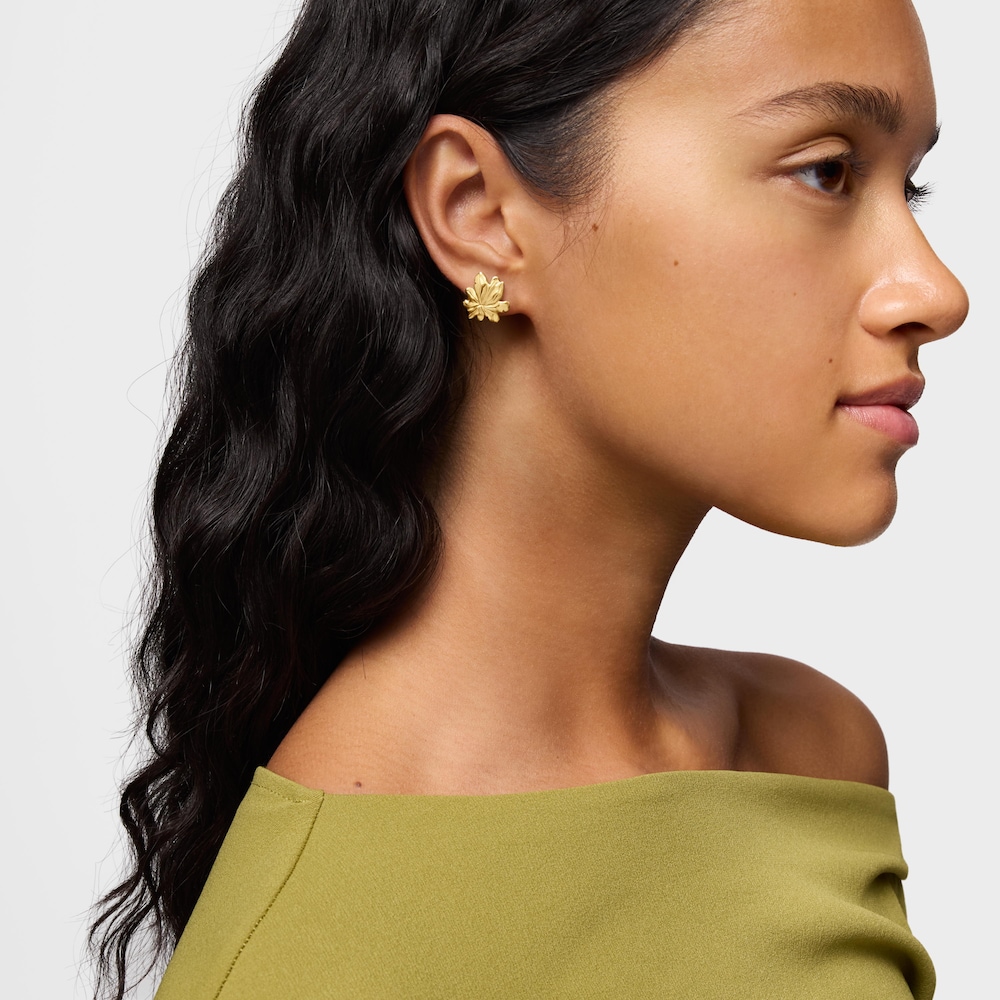 18K gold vermeil Earrings with motif Yagrumo