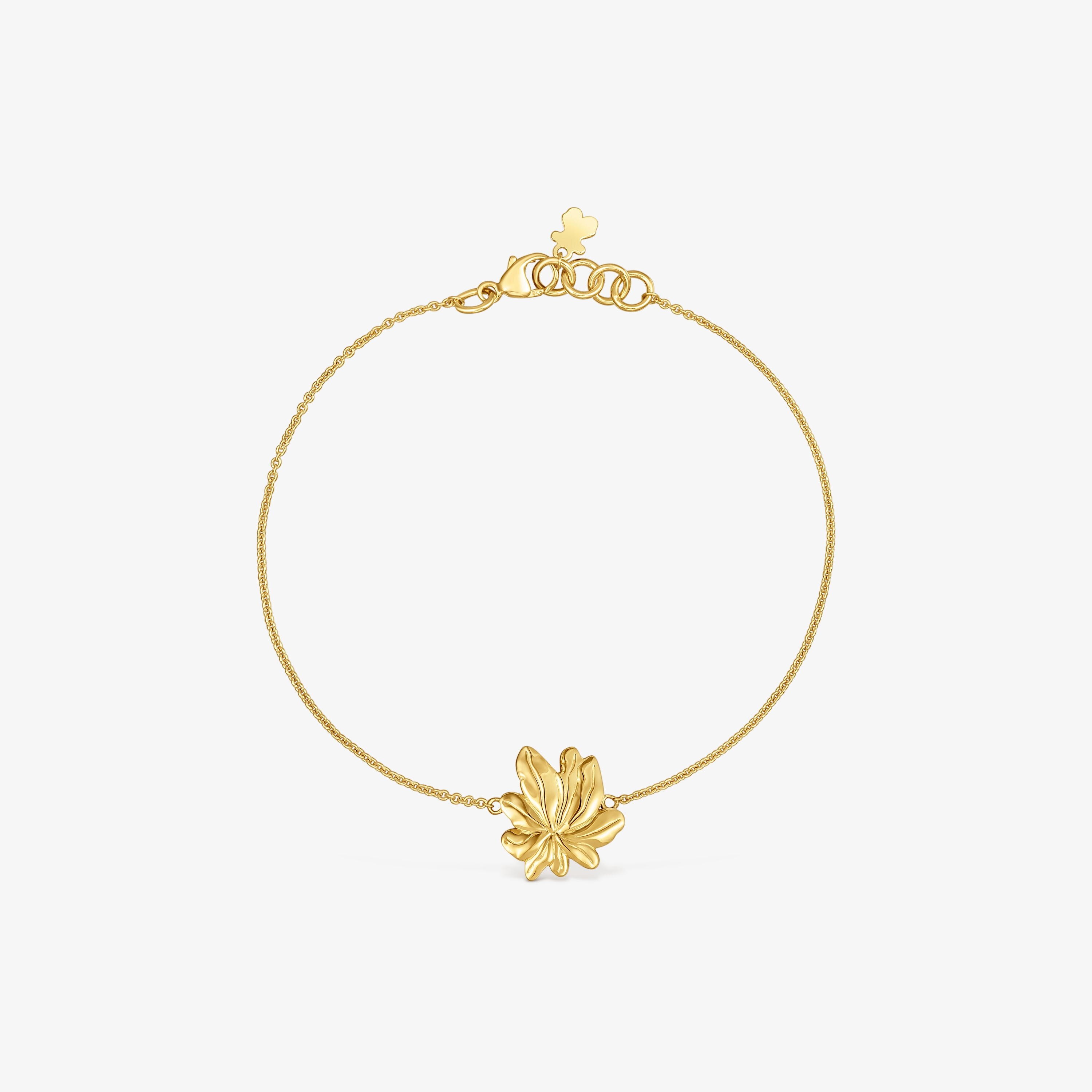 18K gold vermeil chain Bracelet with motif Yagrumo
