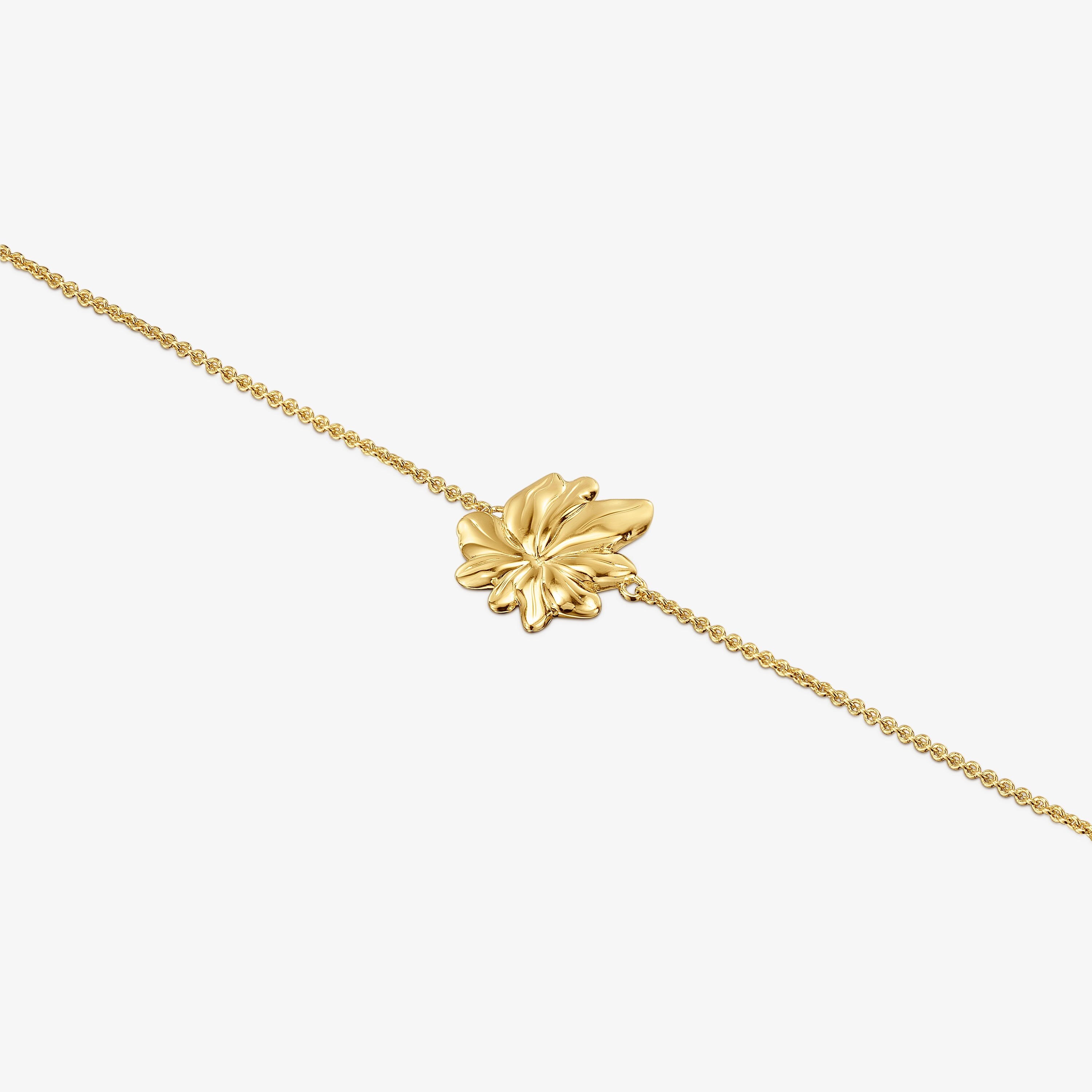 18K gold vermeil chain Bracelet with motif Yagrumo