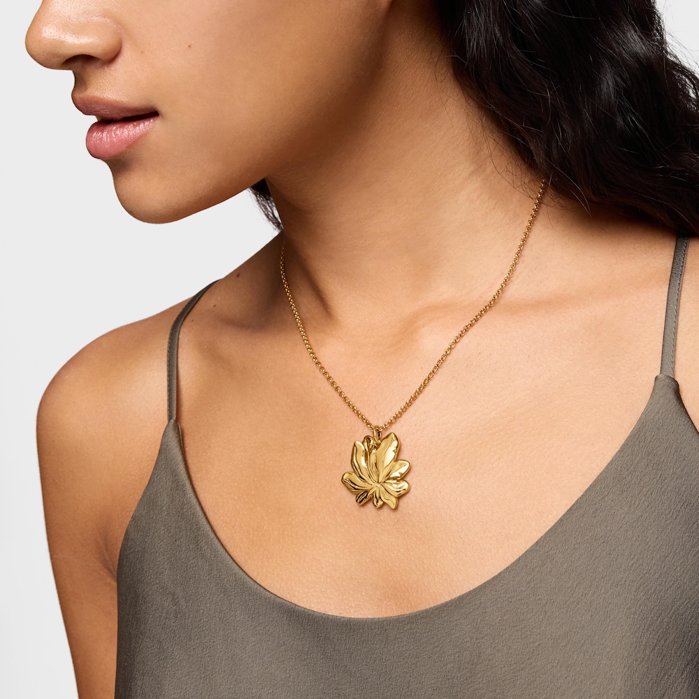 18K gold vermeil Pendant with motif Yagrumo
