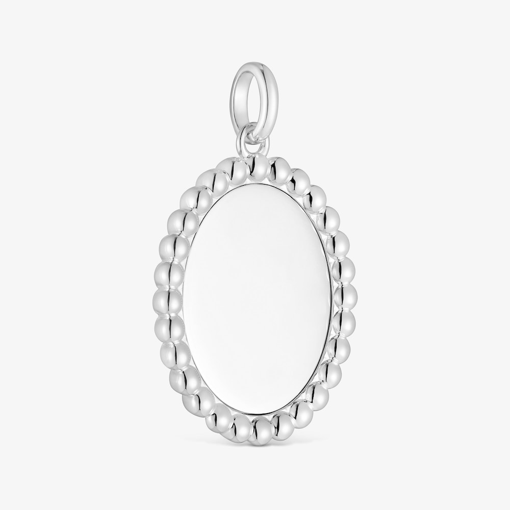 Pendentif m&eacute;daille en argent Basics
