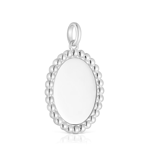 Colgante medalla de plata Basics