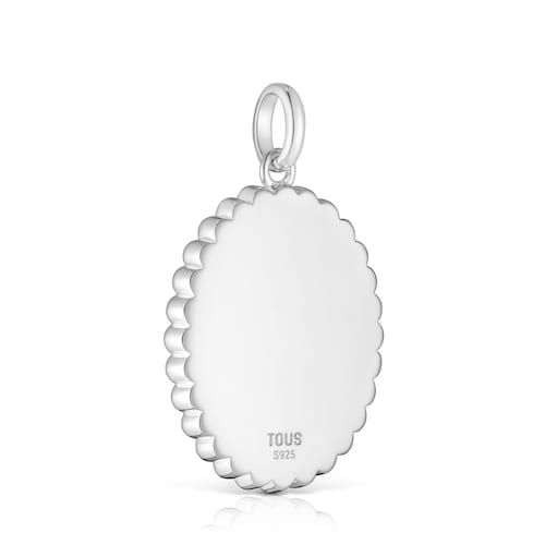Colgante medalla de plata Basics