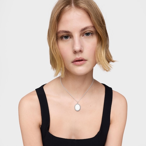 Colgante medalla de plata Basics