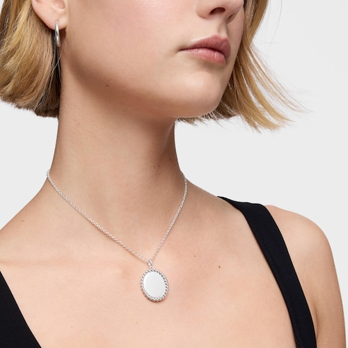 Colgante medalla de plata Basics
