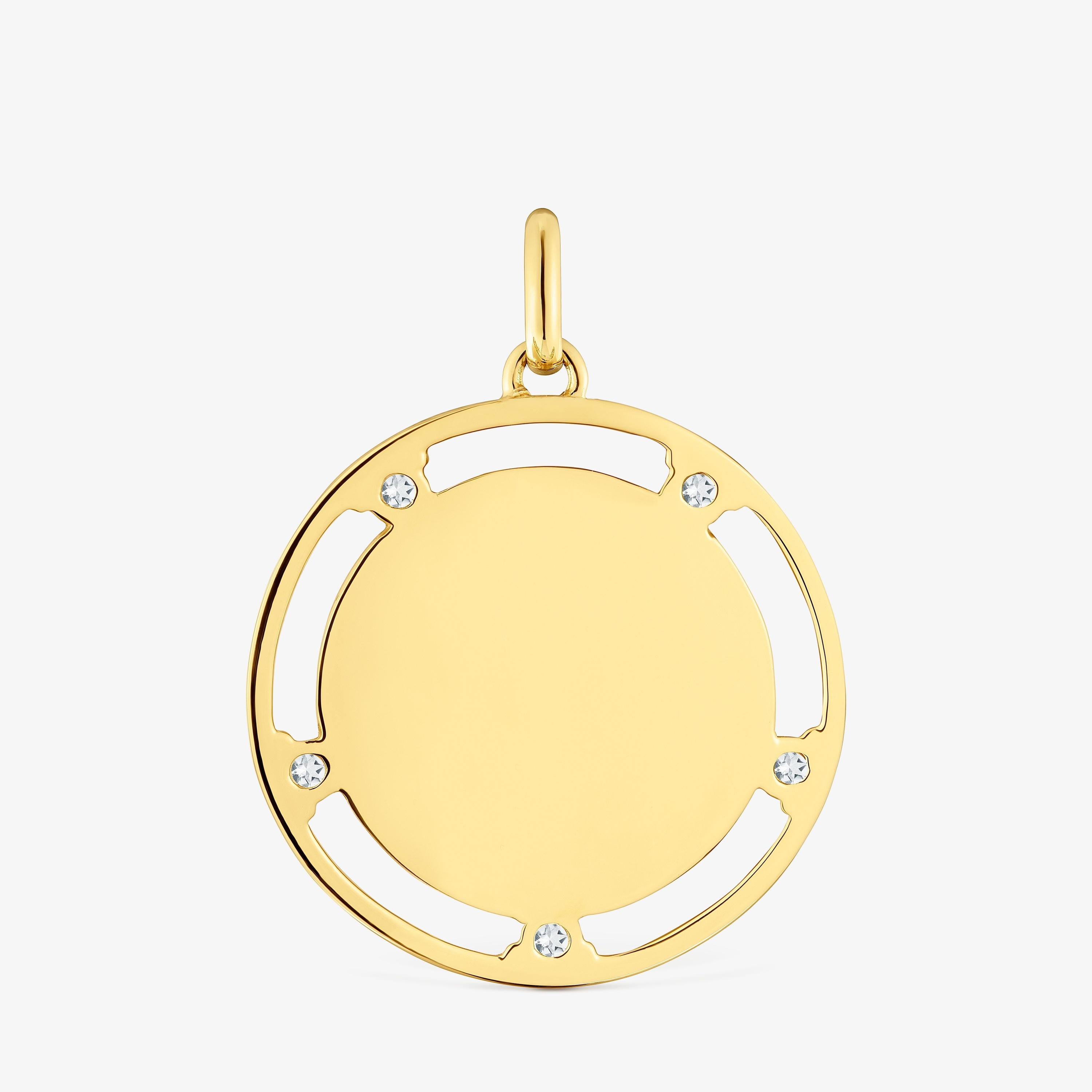 18K gold vermeil medallion Pendant with topazes TOUS Basics