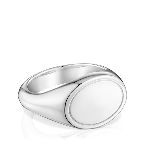 Anillo sello de plata 14 mm TOUS Basics
