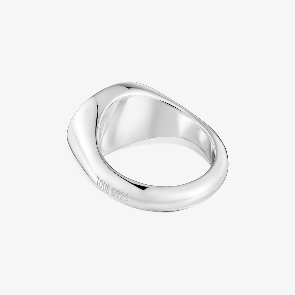 Anillo sello de plata 14 mm TOUS Basics