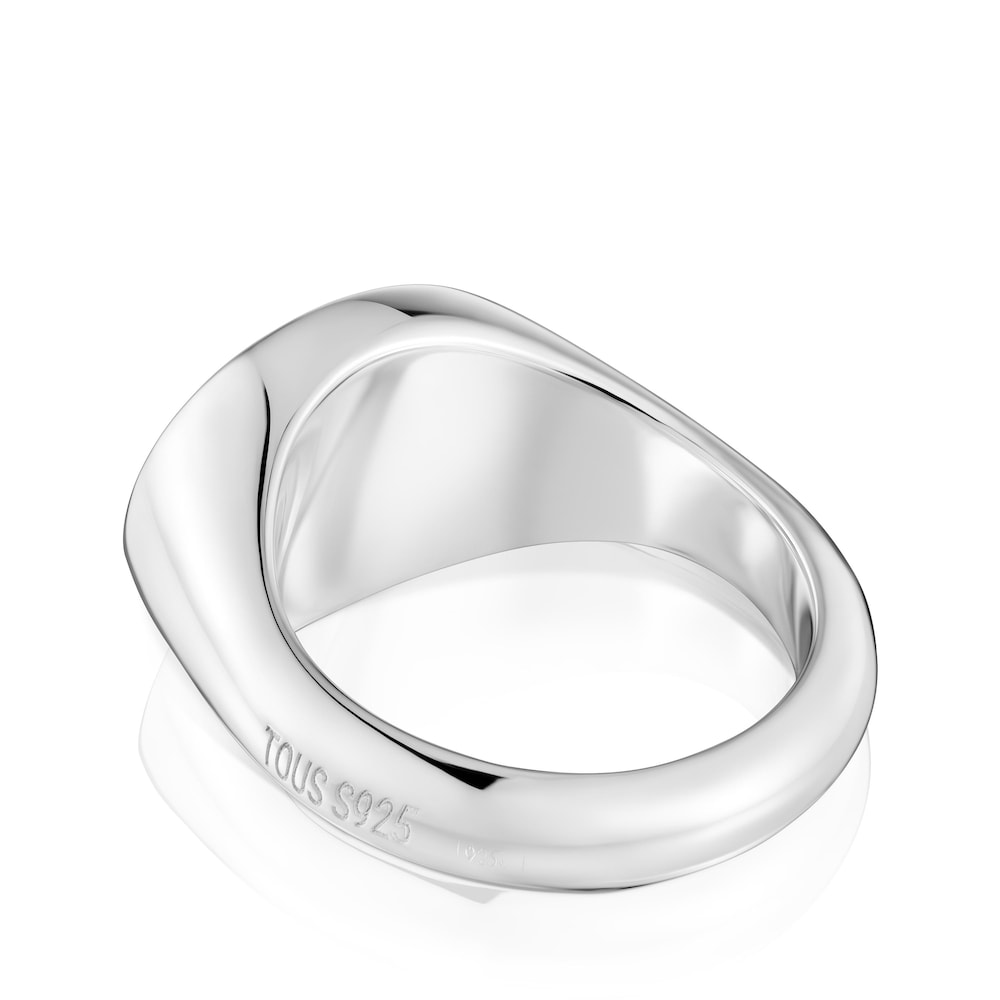 14 mm silver Signet ring TOUS Basics 14 mm silver Signet ring TOUS Basics
