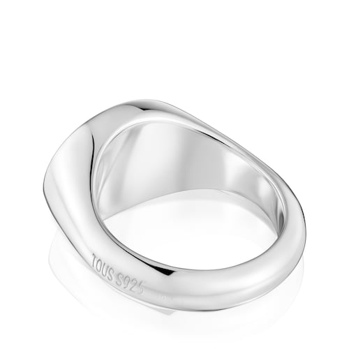 Anillo sello de plata 14 mm TOUS Basics
