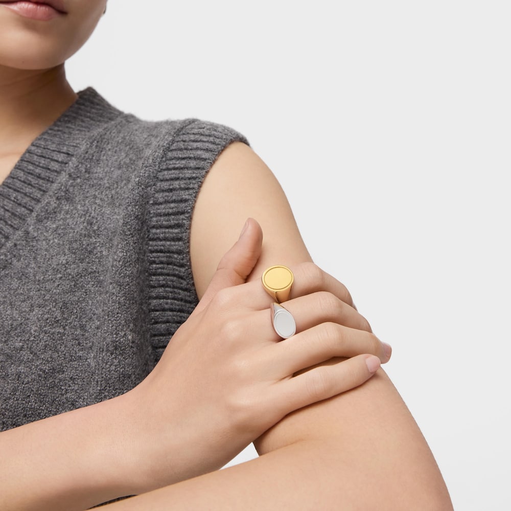 Anillo sello de plata 14 mm TOUS Basics