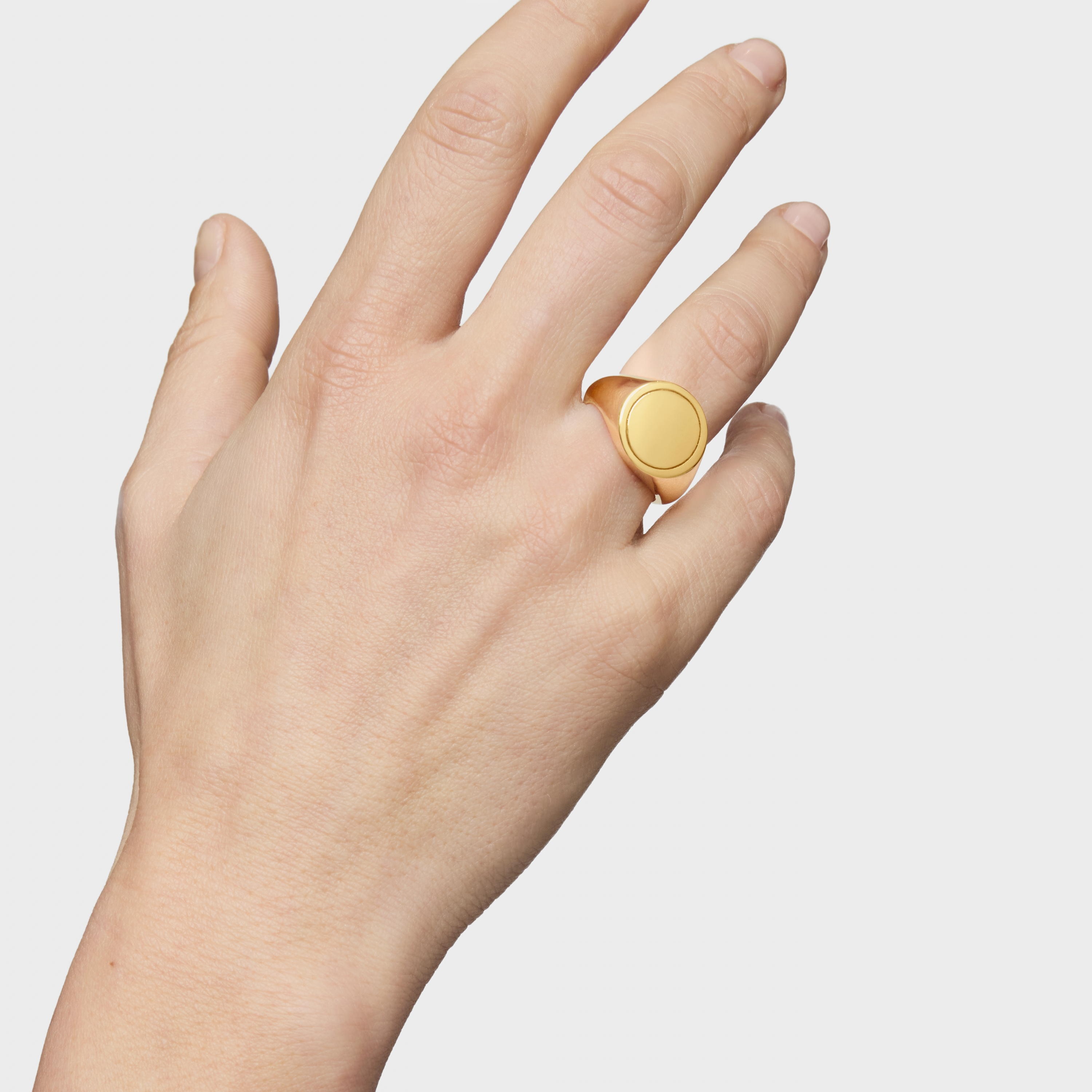 14mm 18K gold vermeil Signet ring TOUS Basics