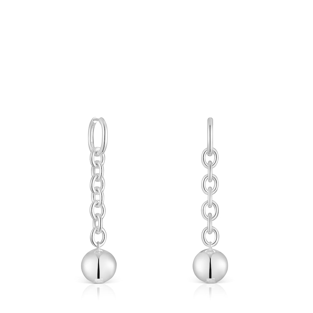 Long silver Earrings Plump