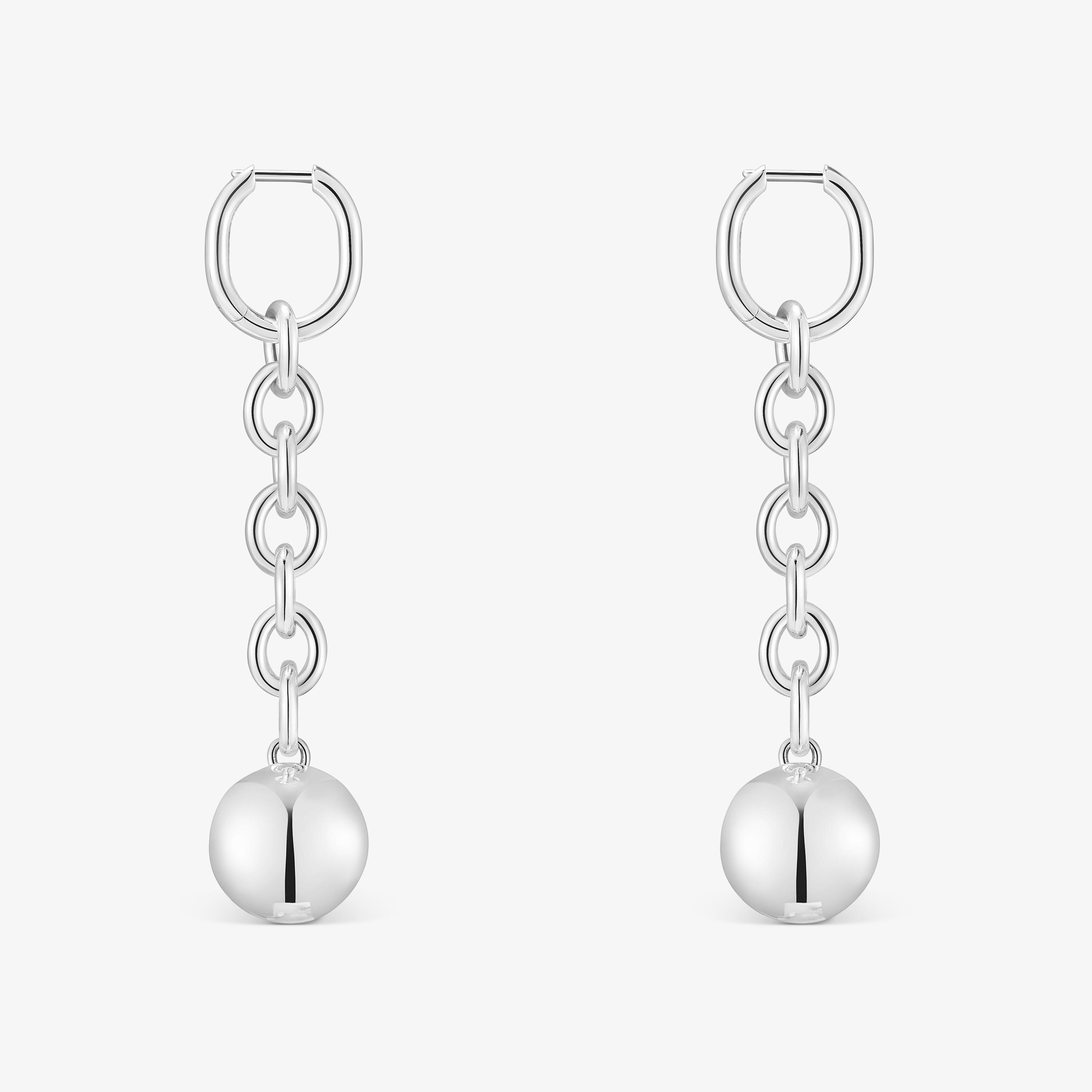 Long silver Earrings Plump