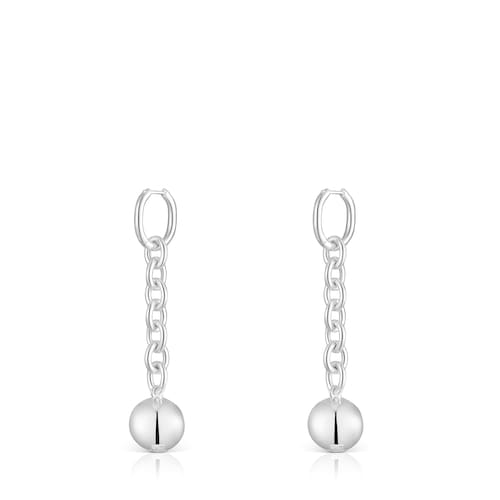 Long silver Earrings Plump