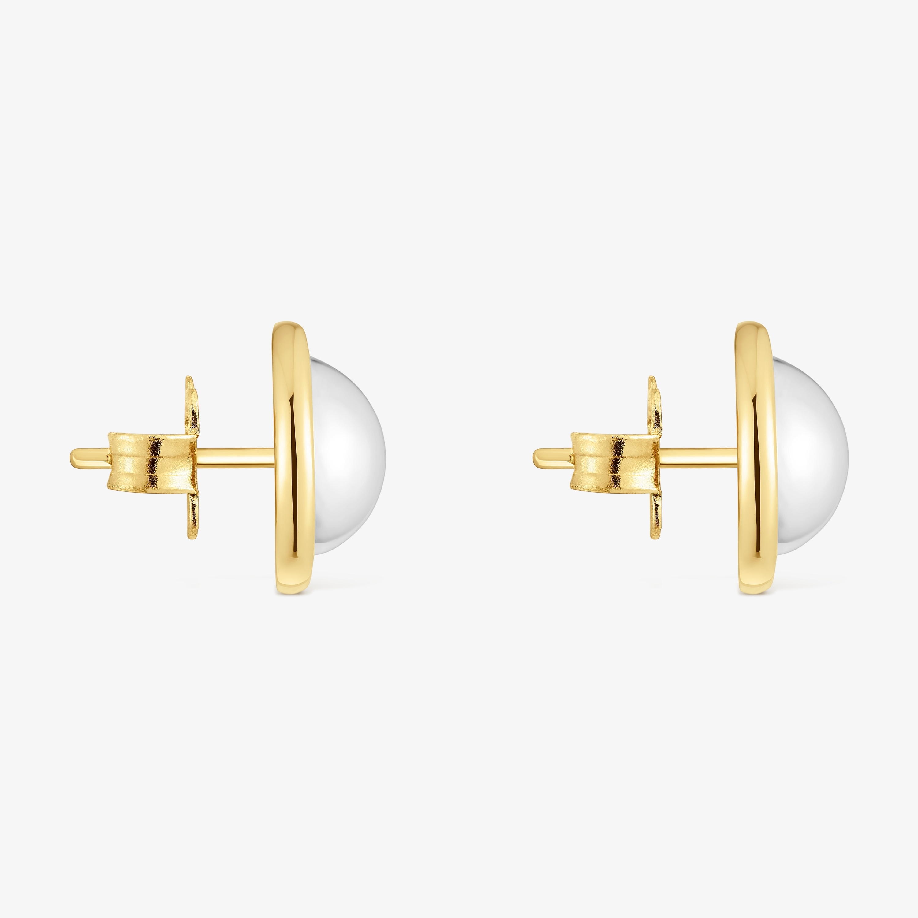 Two-tone Earrings Plump