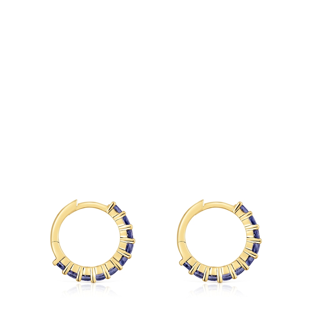 Pendientes aro de oro y iolitas Daisy Pendientes aro de oro y iolitas Daisy