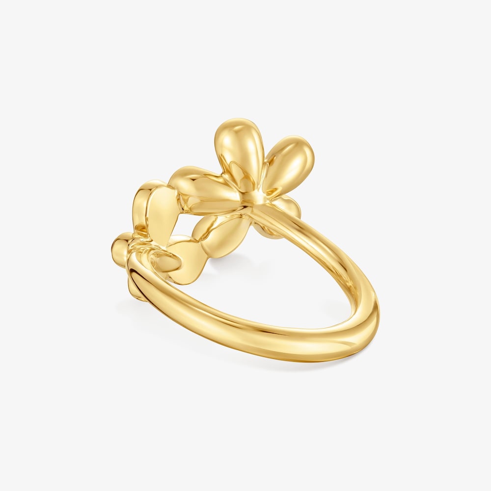 Ring with 18K gold vermeil and amethyst Daisy