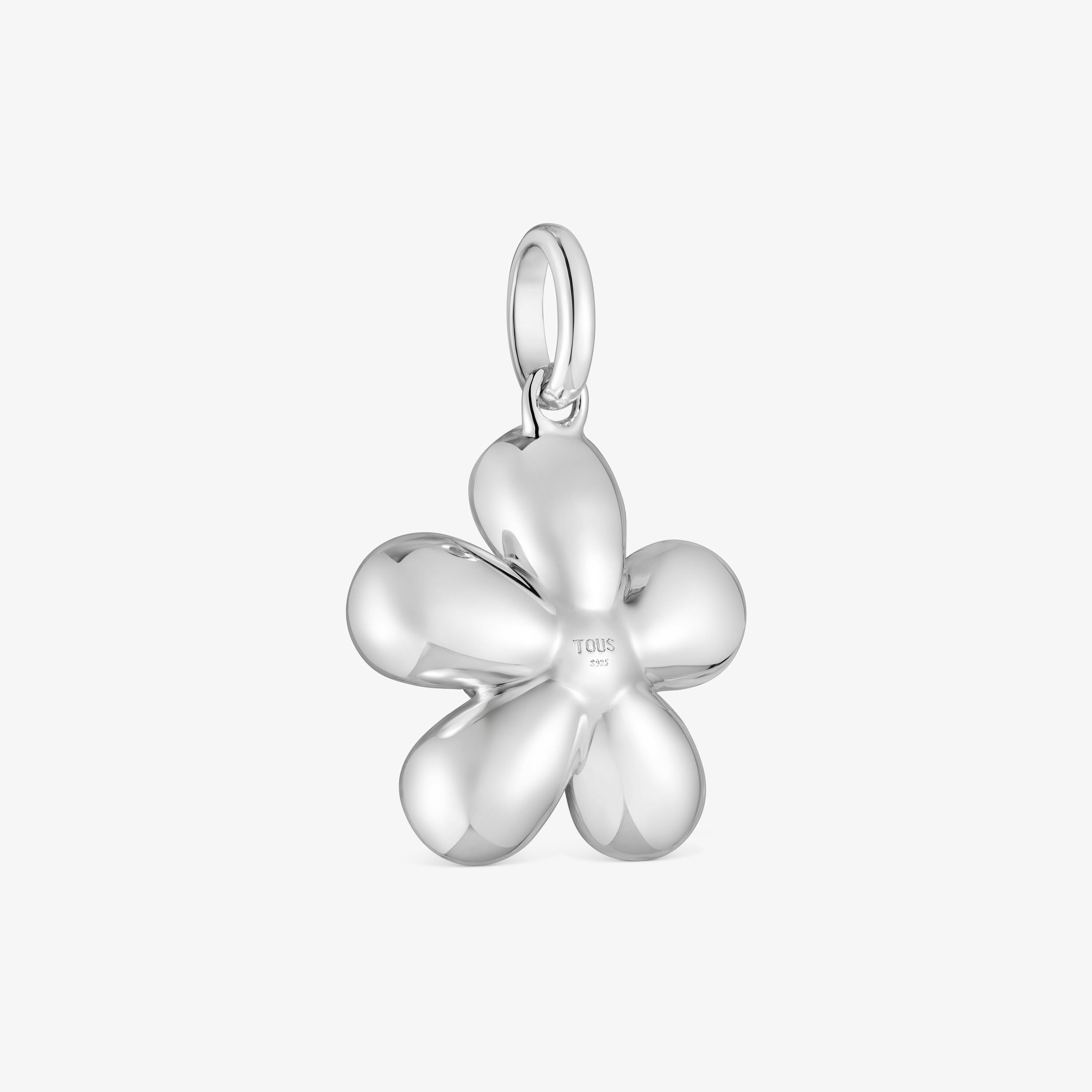 Two-tone flower Pendant with cultured pearl Daisy