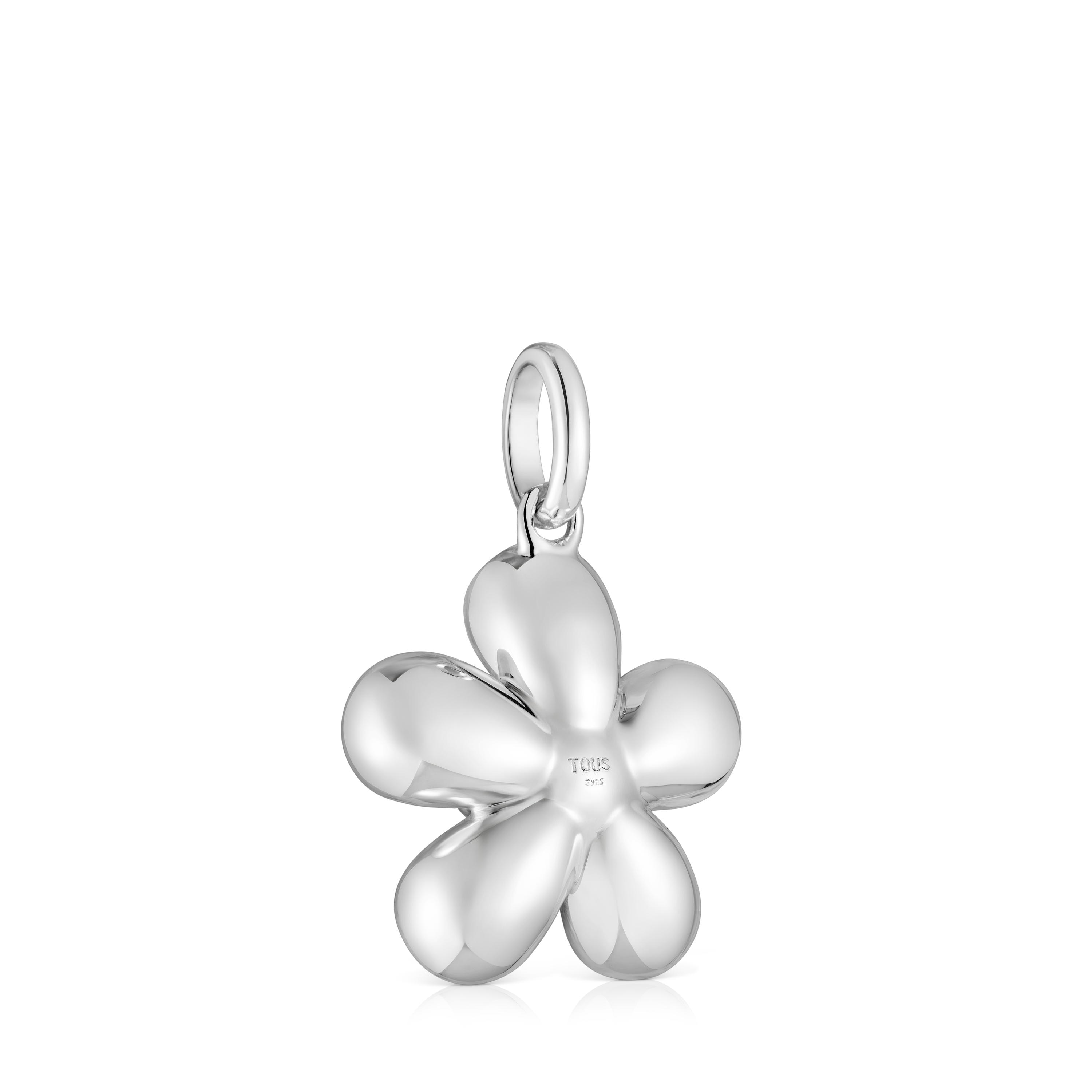 Two-tone flower Pendant with cultured pearl Daisy