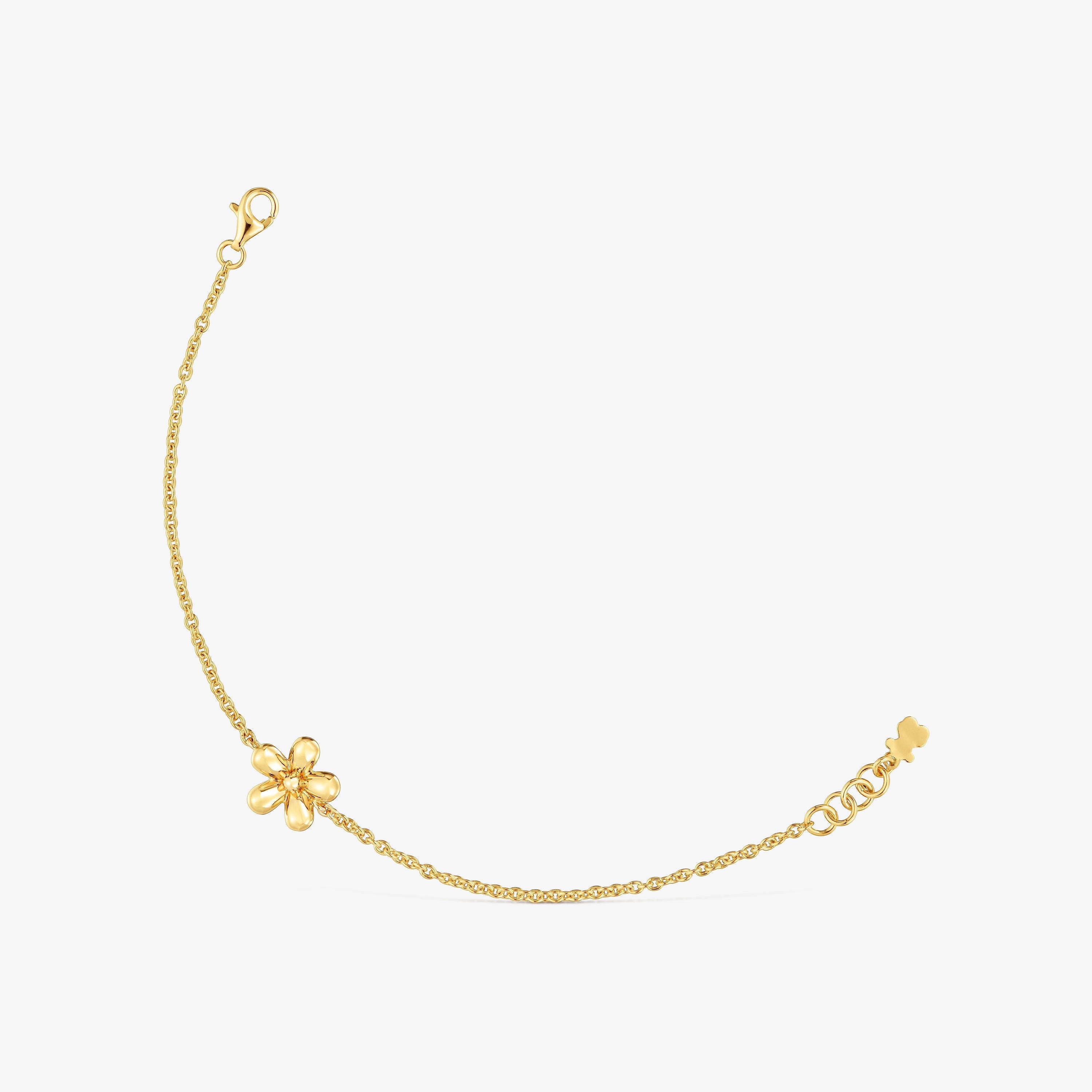 Chain bracelet with 18K gold vermeil Daisy