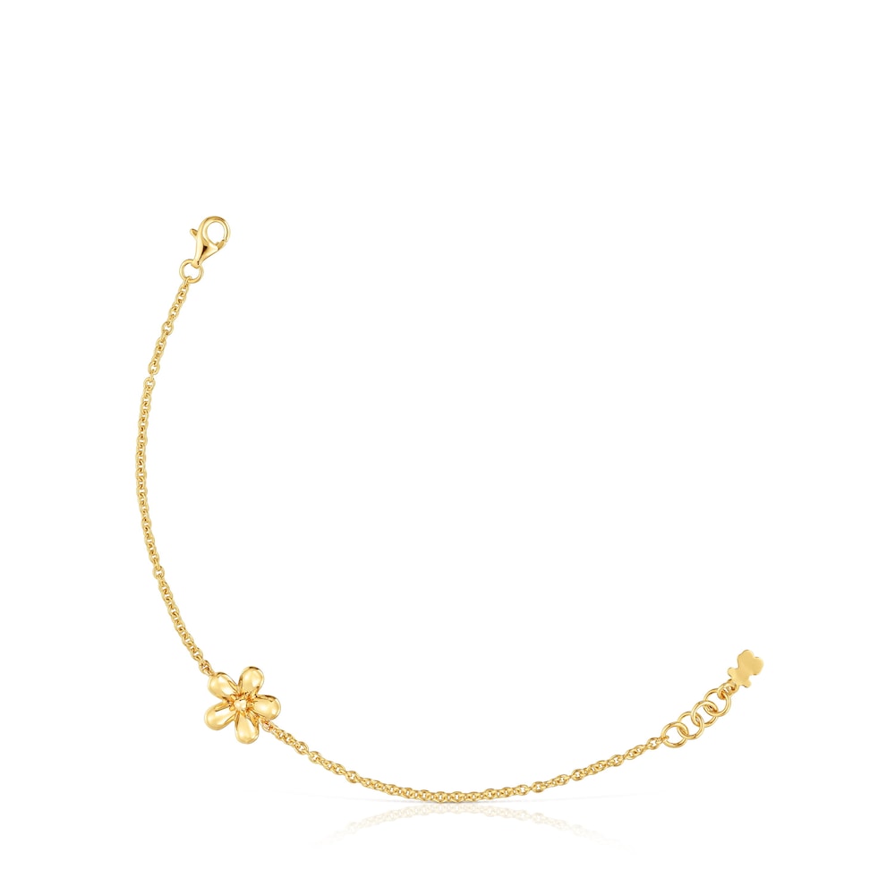 Pulsera cadena con baño de oro de 18 kt sobre plata Daisy image number 0