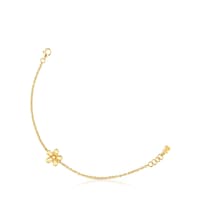 Chain bracelet with 18kt gold plating over silver Daisy